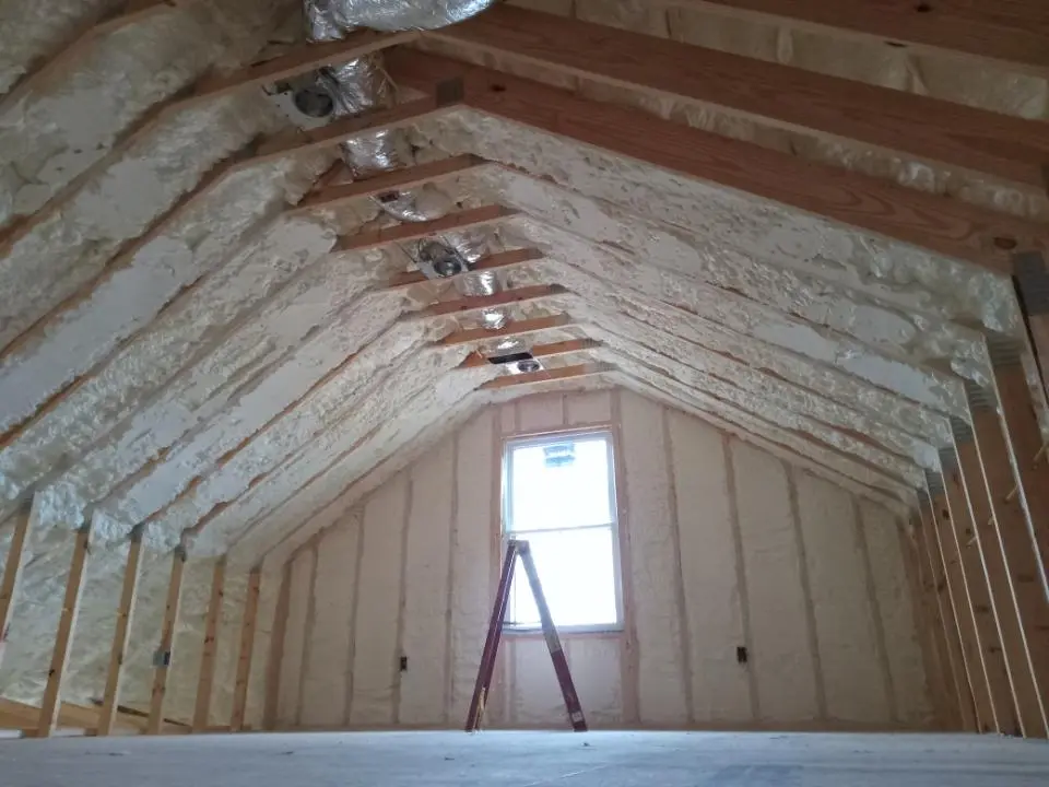 Spray foam roofing application for Crawl Space Insulation project in Alexander City
